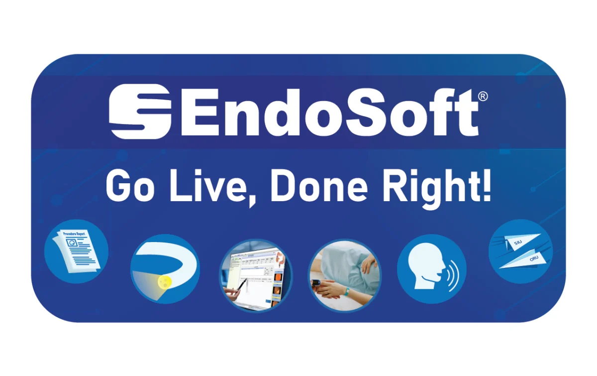 Thumbnail image showing 'Go Live, Done Right!' above the EndoSoft logo, with various graphics