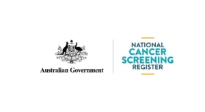 Australian Government and National Cancer Screening Register logos.
