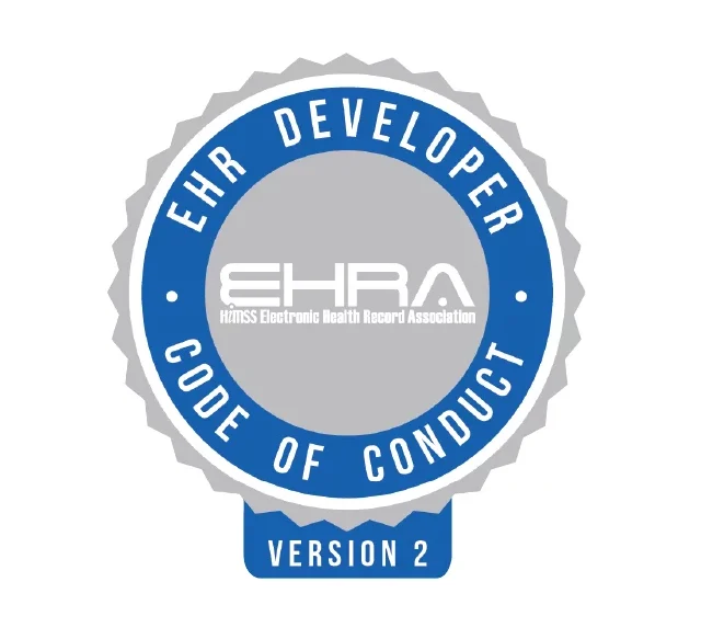 EHRA EHR Developer Code of Conduct Version 2 badge.