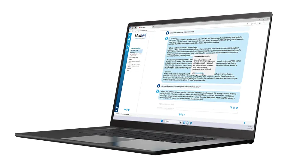 MedGPT updated screen on laptop 2026